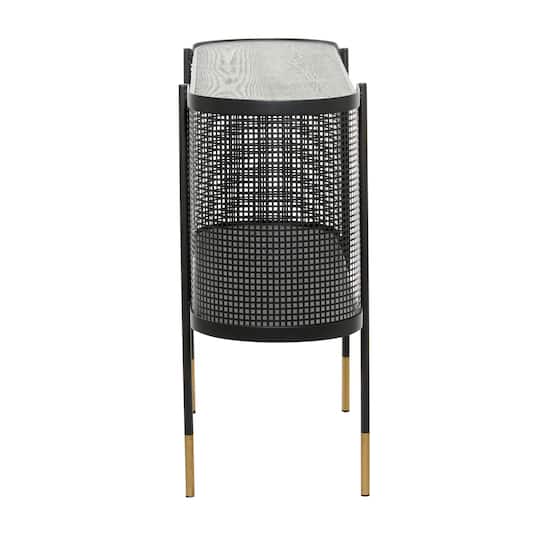 Black Contemporary Metal Console Table